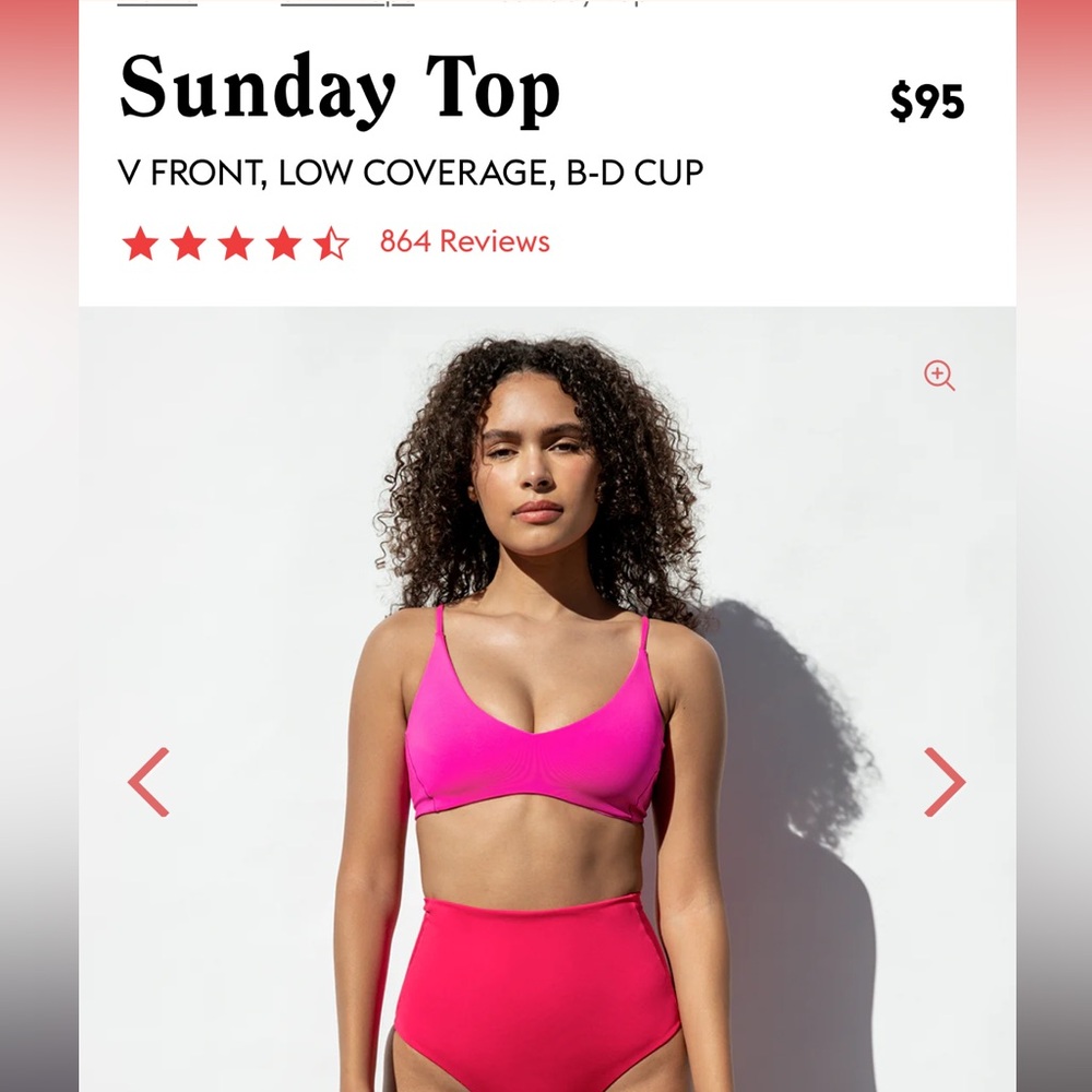 Left On Friday Sunday Bikini Top NWT 🏝️☀️💕
